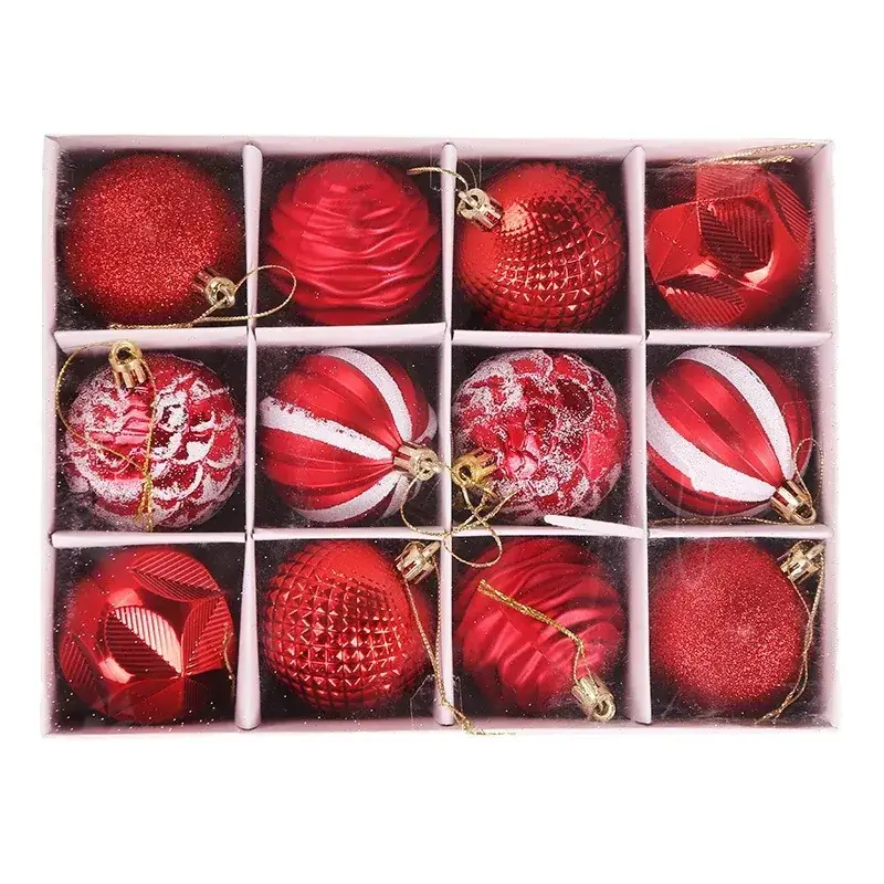 Red Cross-Border Christmas Tree Decor Balls Set - Image 11