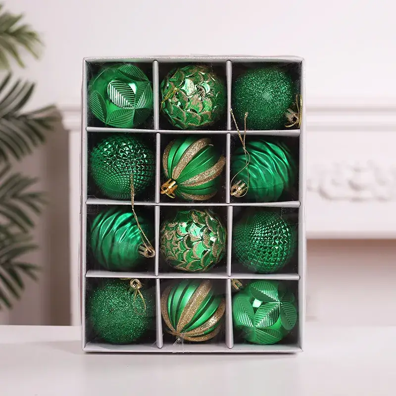 Red Cross-Border Christmas Tree Decor Balls Set - Image 6