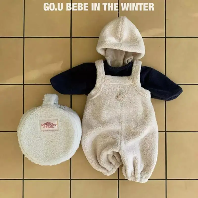 Baby Winter Fleece Lined Jumpsuit with Hat & Gloves - Image 3