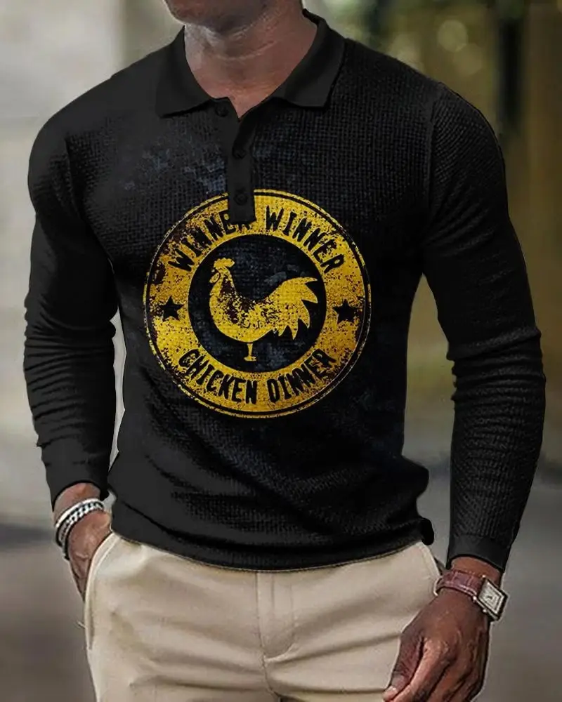 2025 Men Cross-Border 3D Printed Polo Shirt Blue Beige - Image 14