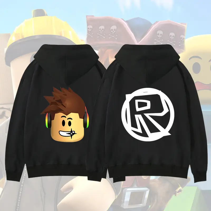 Roblox Virtual World Hoodie Men Women Black Zipper