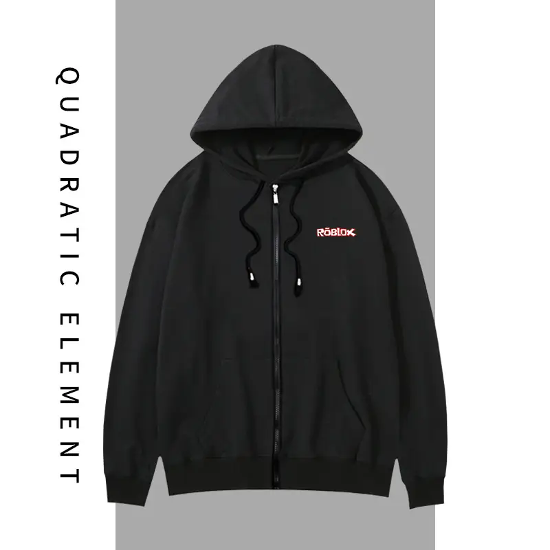Roblox Virtual World Hoodie Men Women Black Zipper