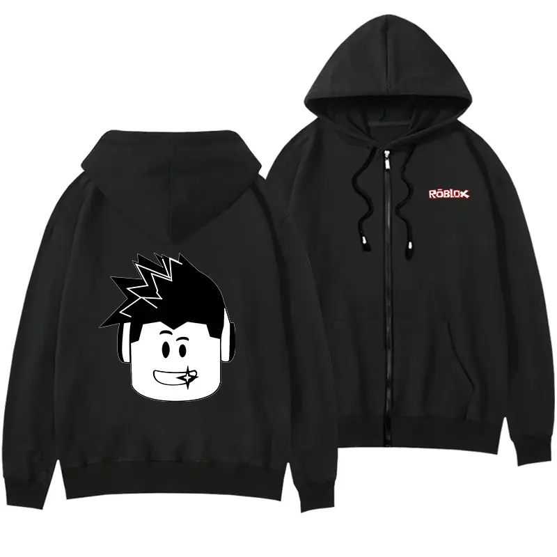 Roblox Virtual World Hoodie Men Women Black Zipper
