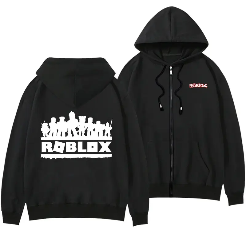 Roblox Virtual World Hoodie Men Women Black Zipper
