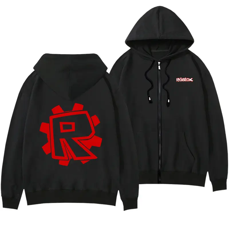 Roblox Virtual World Hoodie Men Women Black Zipper