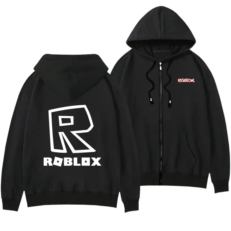 Roblox Virtual World Hoodie Men Women Black Zipper