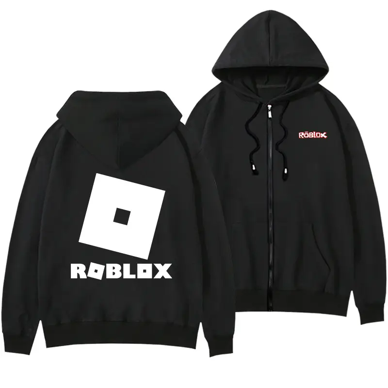 Roblox Virtual World Hoodie Men Women Black Zipper
