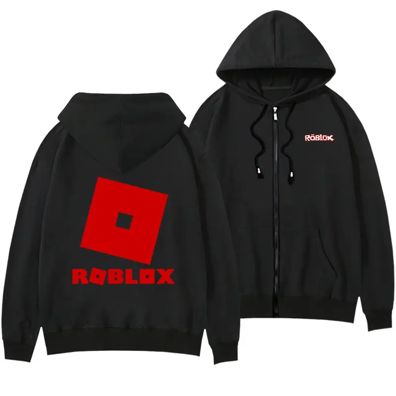 Roblox Virtual World Hoodie Men Women Black Zipper