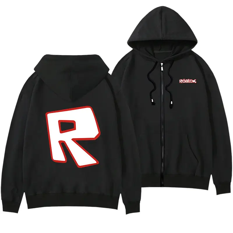 Roblox Virtual World Hoodie Men Women Black Zipper