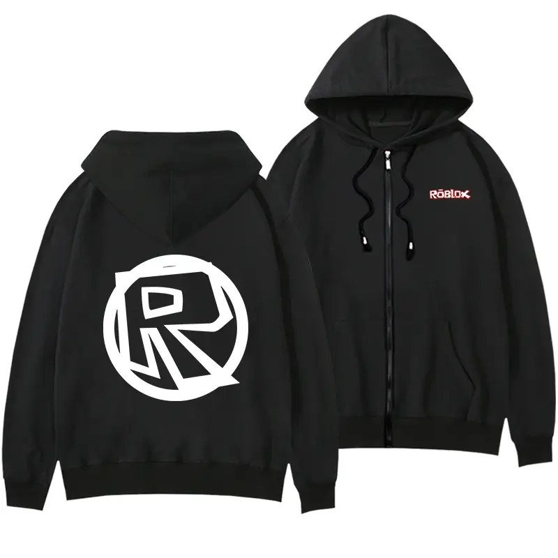 Roblox Virtual World Hoodie Men Women Black Zipper
