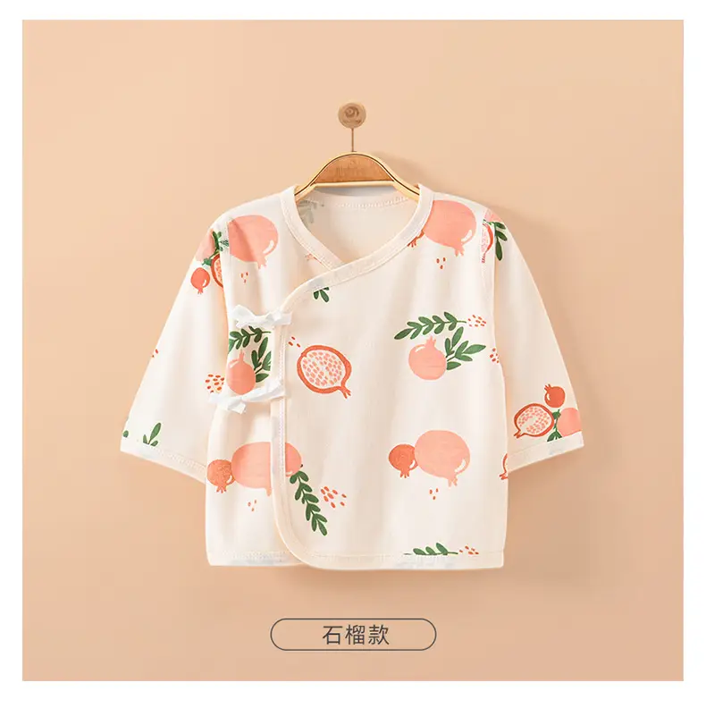 Newborn Baby Cotton Half Back Dress Apple Print — feature 10