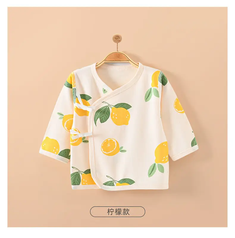 Newborn Baby Cotton Half Back Dress Apple Print — feature 11