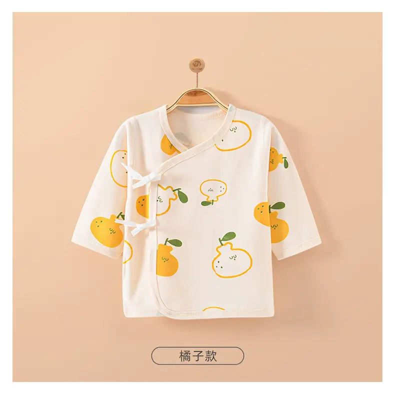 Newborn Baby Cotton Half Back Dress Apple Print — feature 13