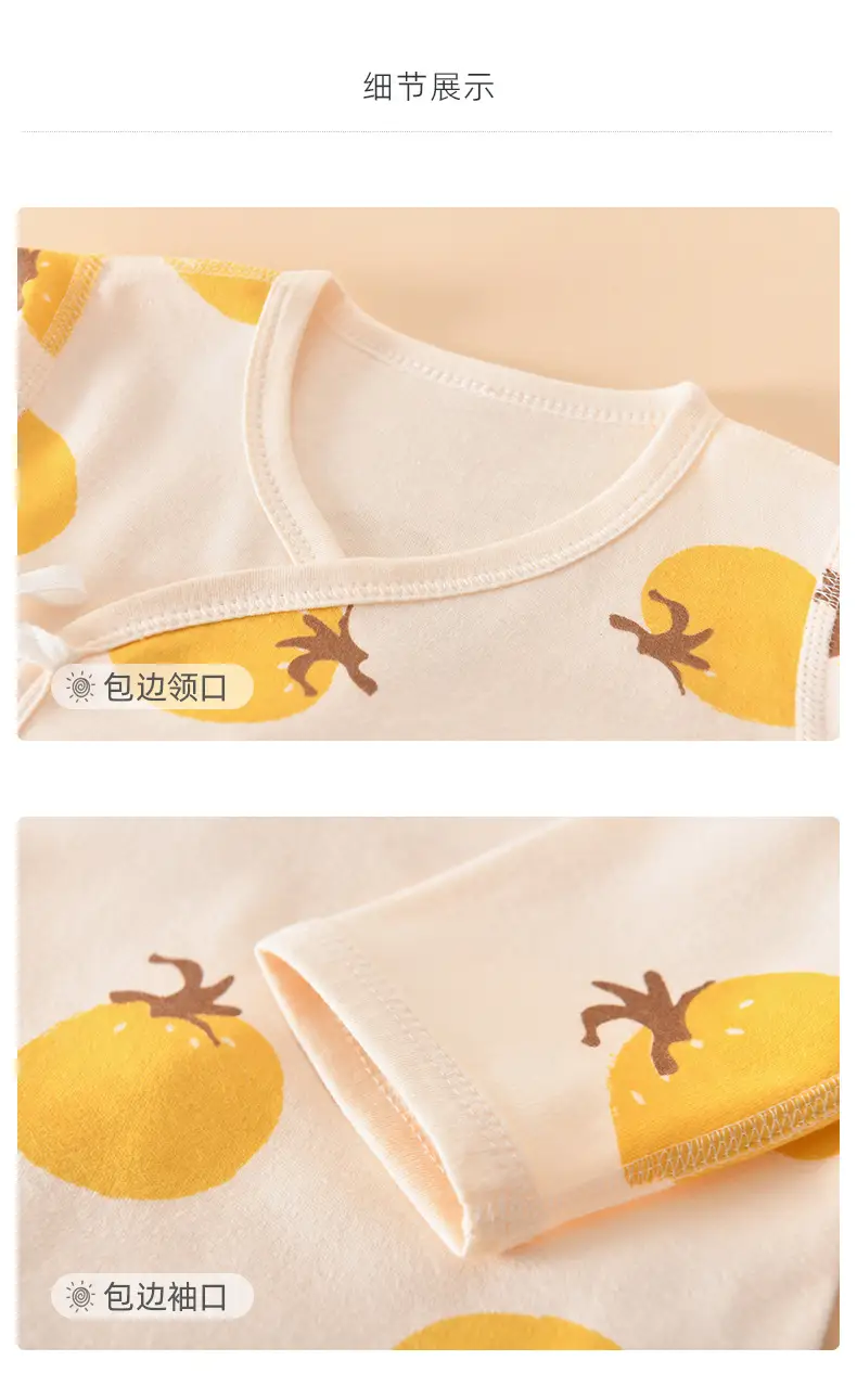 Newborn Baby Cotton Half Back Dress Apple Print — feature 14