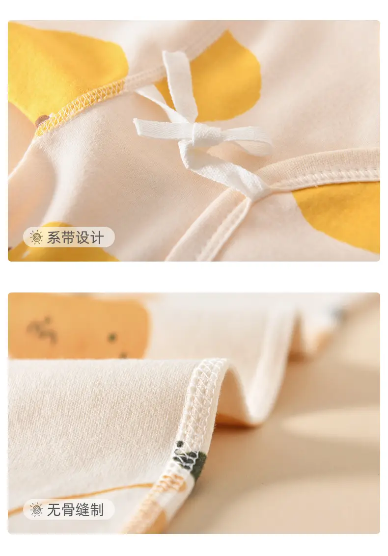 Newborn Baby Cotton Half Back Dress Apple Print — feature 15
