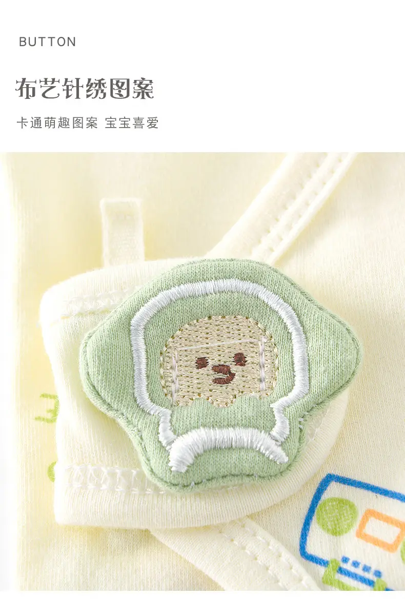 Newborn Cotton Pajama with Bear Print — feature 18
