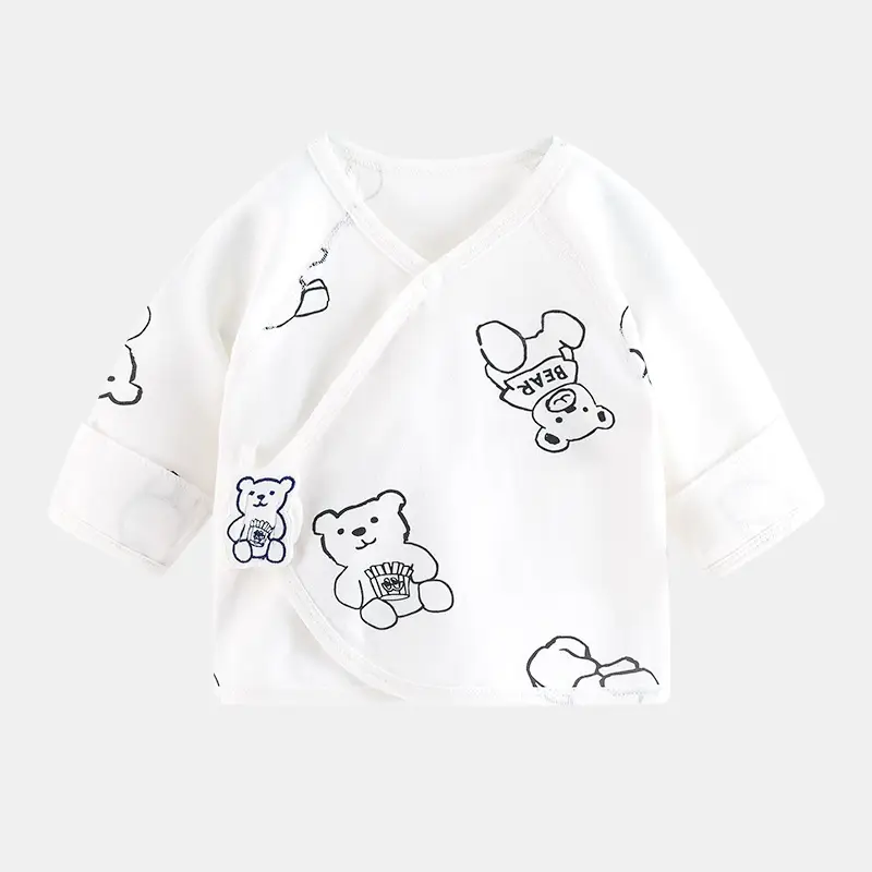 Newborn Cotton Pajama with Bear Print - Image 6