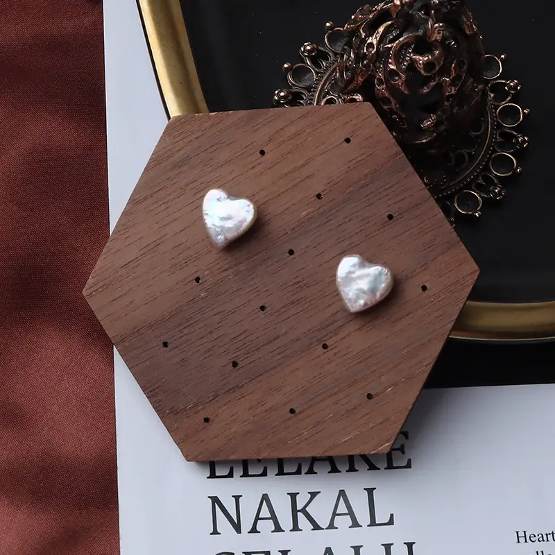 Heart Earrings S92 Sterling Silver Pearl Decorative - Image 4