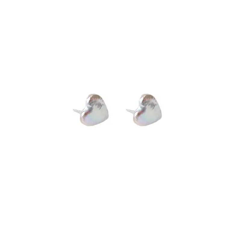 Heart Earrings S92 Sterling Silver Pearl Decorative - Image 6