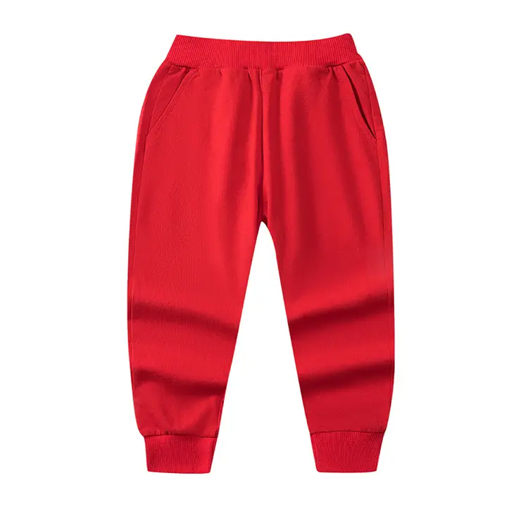 Men Velvet Jogger Pants Red Warm — feature 9