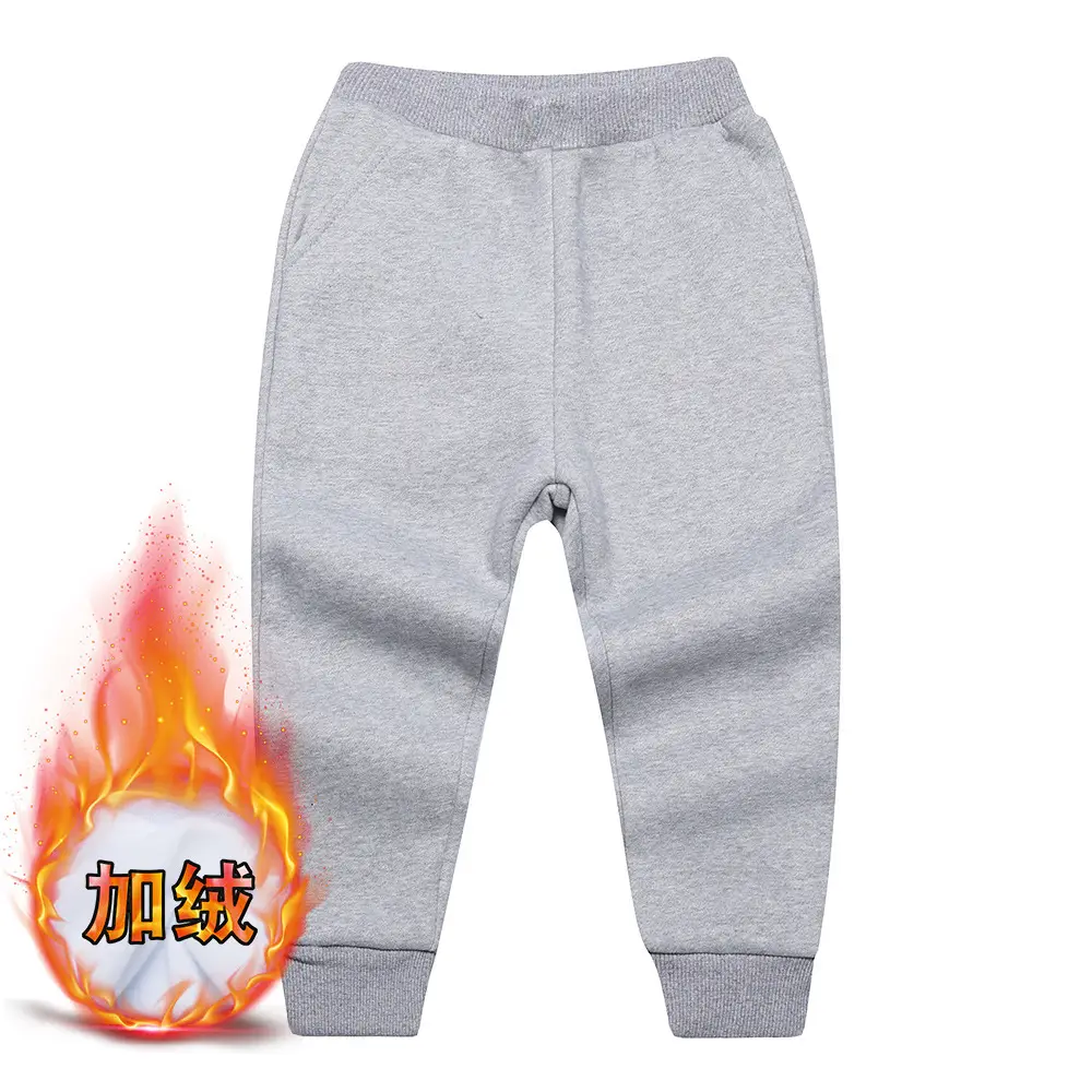 Men Velvet Jogger Pants Red Warm
