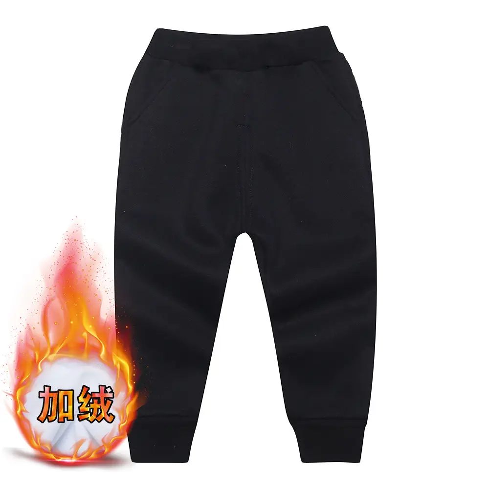 Men Velvet Jogger Pants Red Warm