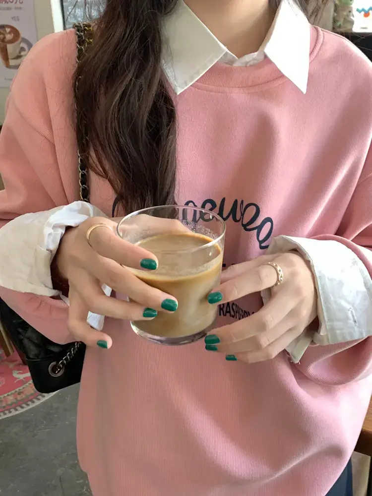 Women Printed Long Sleeve Sweater Gray American Style — feature 16