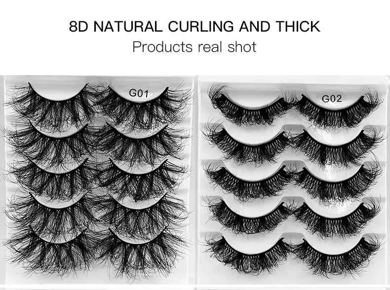 8D Curved False Eyelashes Multi Layer Thick Cross High Imitation — feature 20