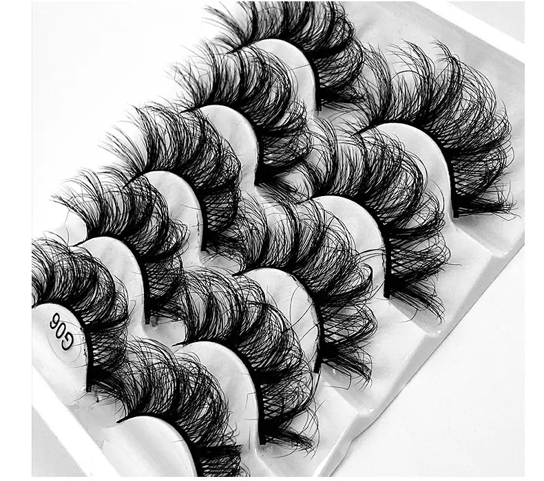8D Curved False Eyelashes Multi Layer Thick Cross High Imitation — feature 29