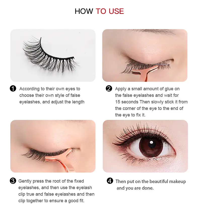 8D Curved False Eyelashes Multi Layer Thick Cross High Imitation — feature 32