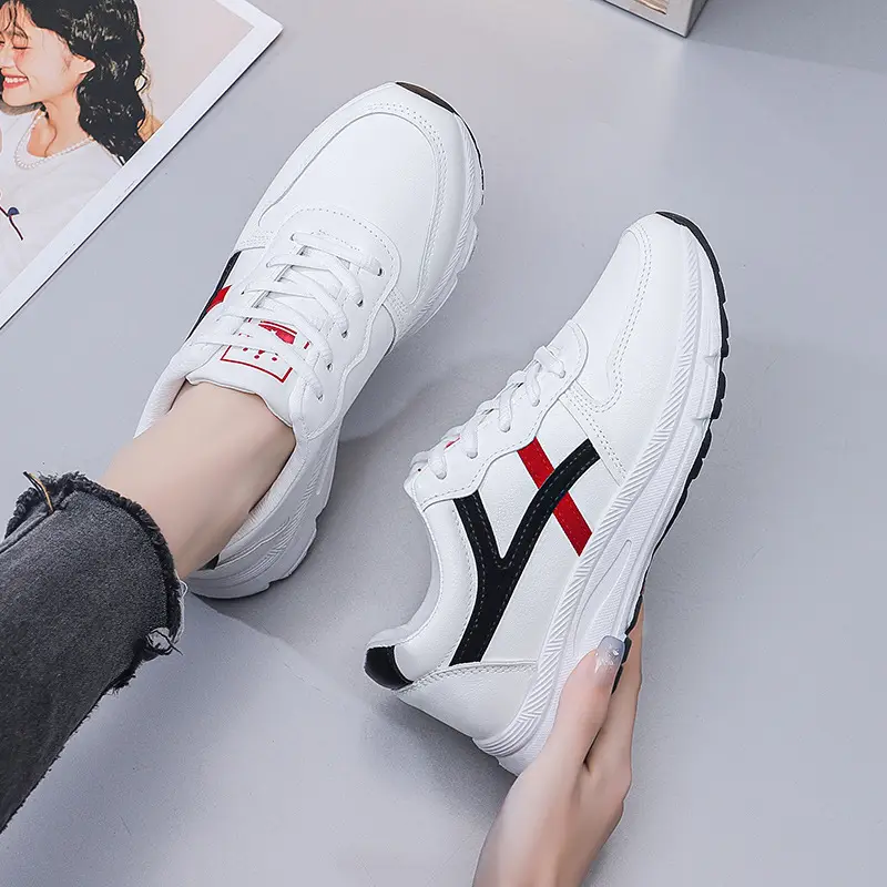 Women White Korean Running Shoes 2022 - Image 4