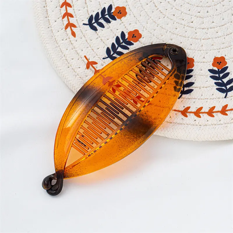 Korean Style Hair Clip with Orange Accents - Image 5