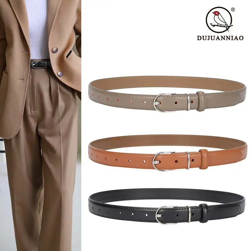 Black Leather Belt for Women's Casual Wear - Image 12