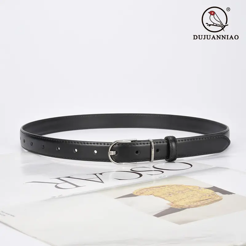 Black Leather Belt for Women's Casual Wear - Image 13