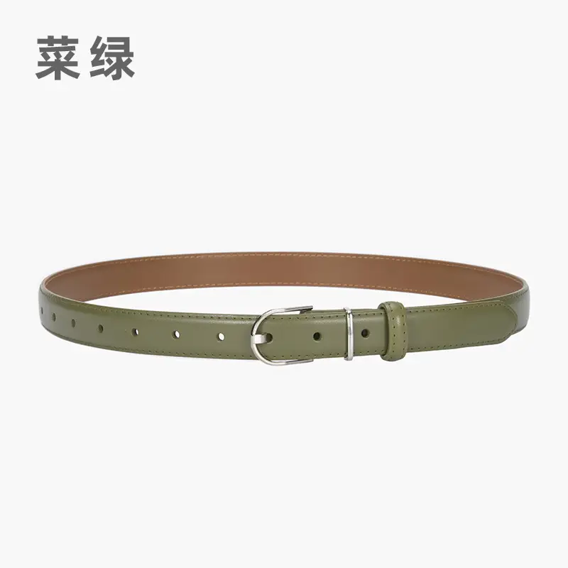 Black Leather Belt for Women's Casual Wear - Image 2