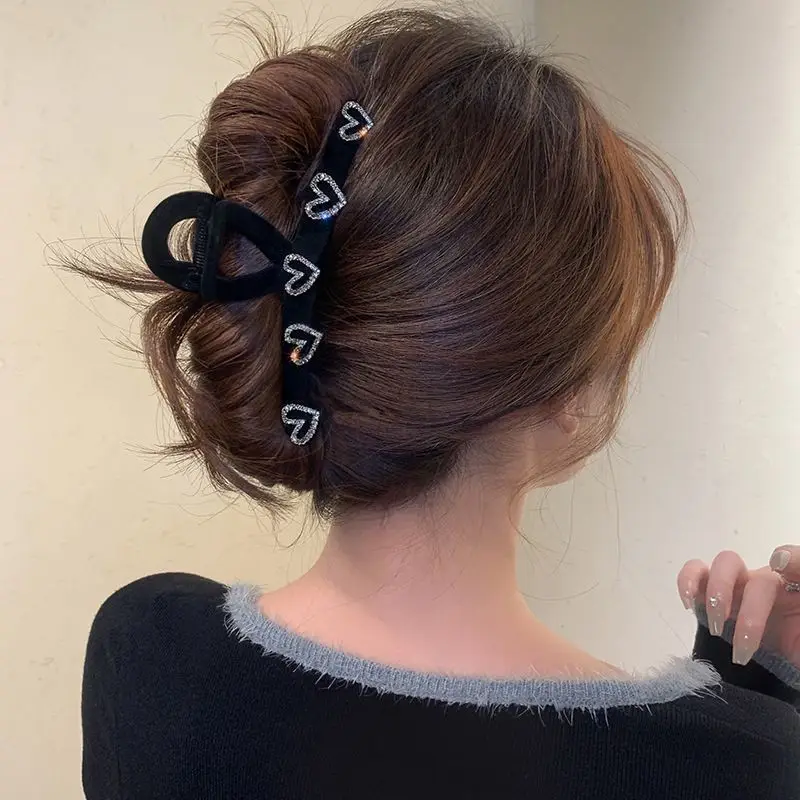Love Rhinestone Hair Clip for Women High Ponytail Back - Image 6
