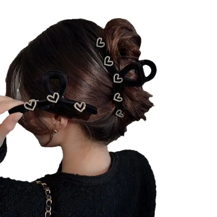Love Rhinestone Hair Clip for Women High Ponytail Back - Image 7