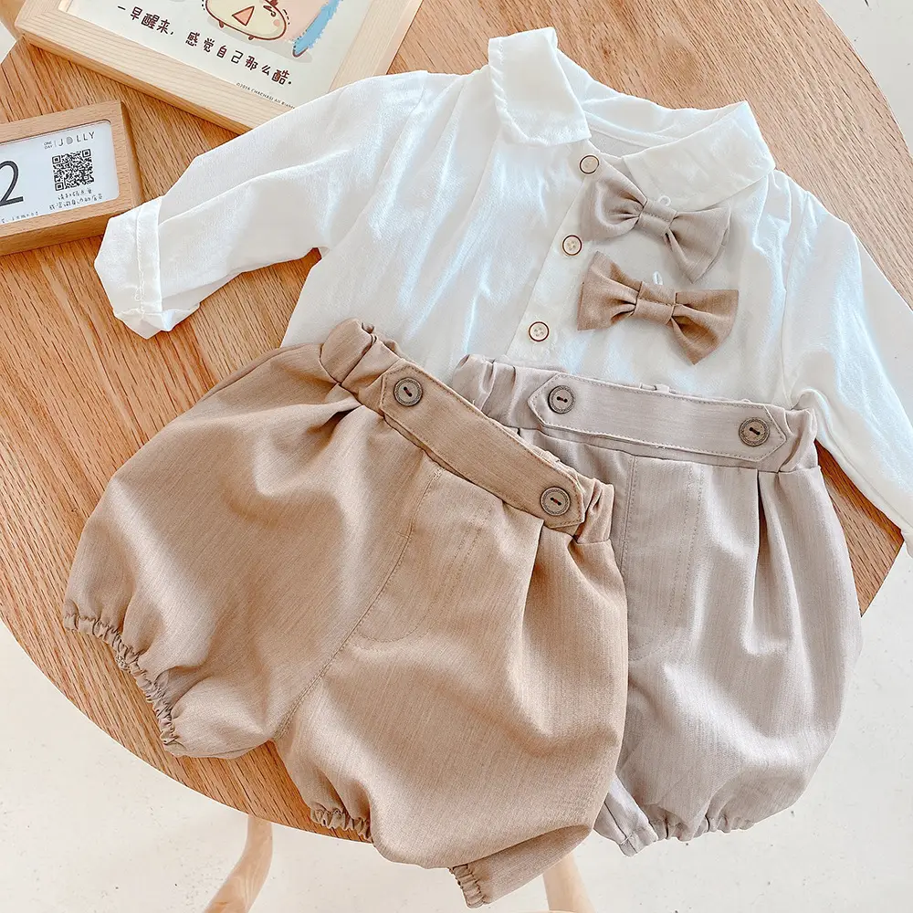 Children's Pure Cotton Shirt Shorts Set 0-3Yr