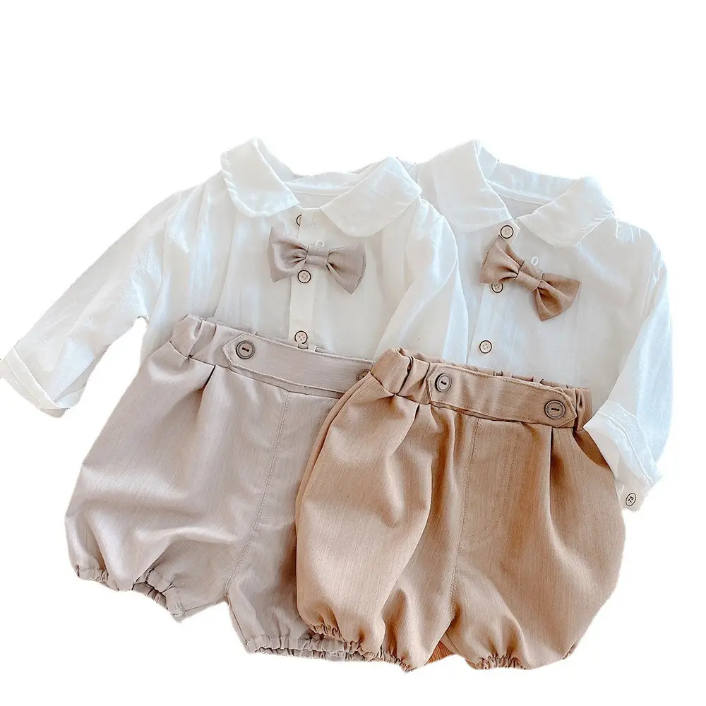 Children's Pure Cotton Shirt Shorts Set 0-3Yr