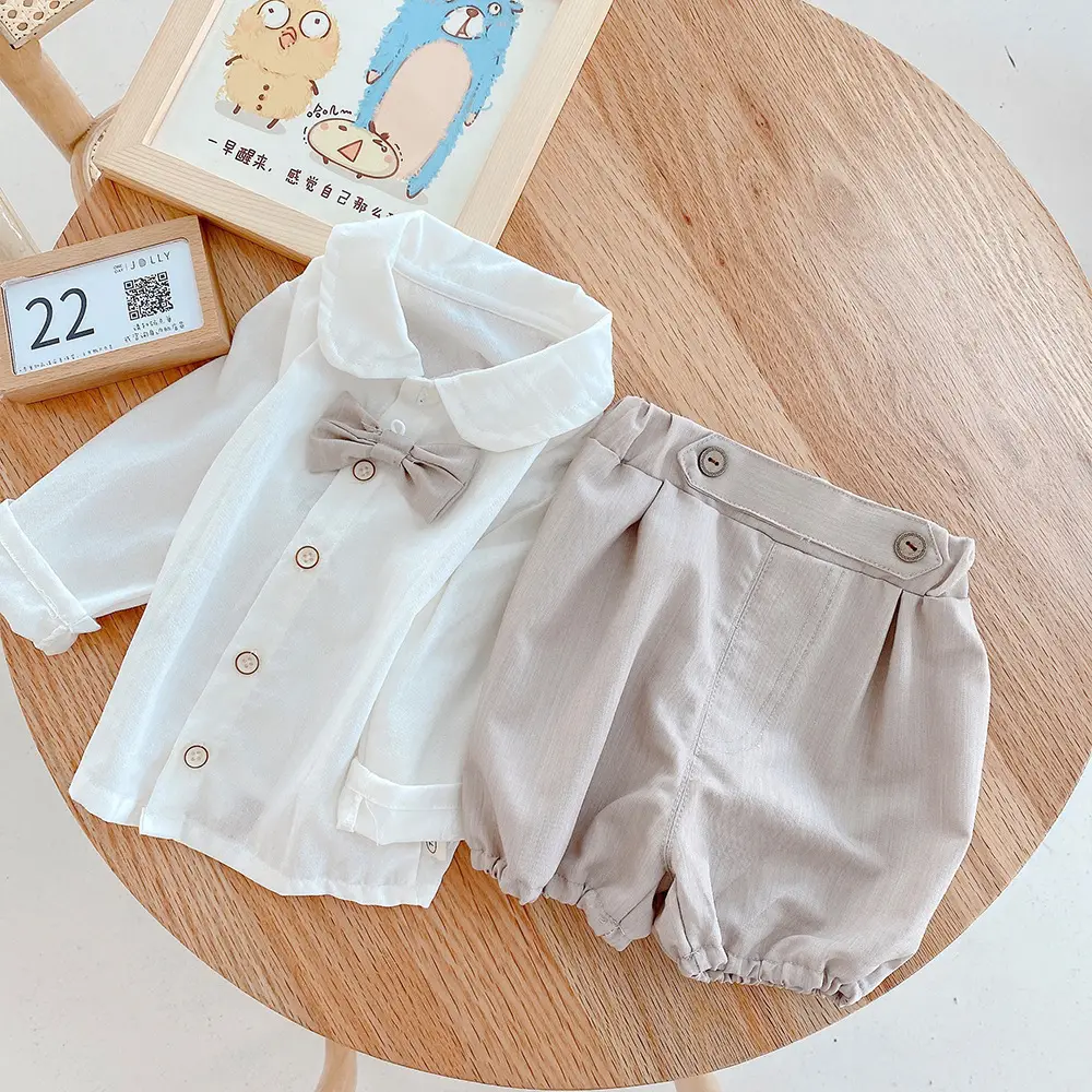 Children's Pure Cotton Shirt Shorts Set 0-3Yr