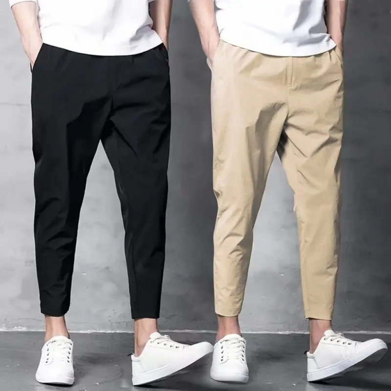 Men's Black Tapered Sports Pants Slim Fit All Season - Image 4