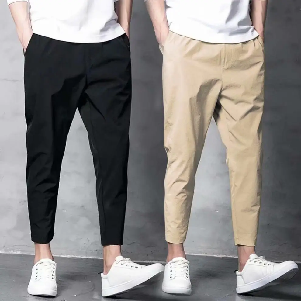 Men's Black Tapered Sports Pants Slim Fit All Season — feature 7