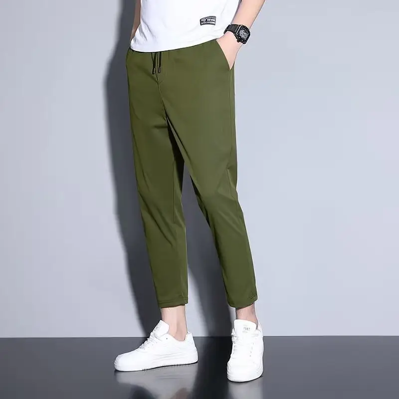 Men's Black Tapered Sports Pants Slim Fit All Season - Image 2