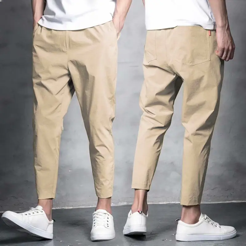 Men's Black Tapered Sports Pants Slim Fit All Season - Image 3