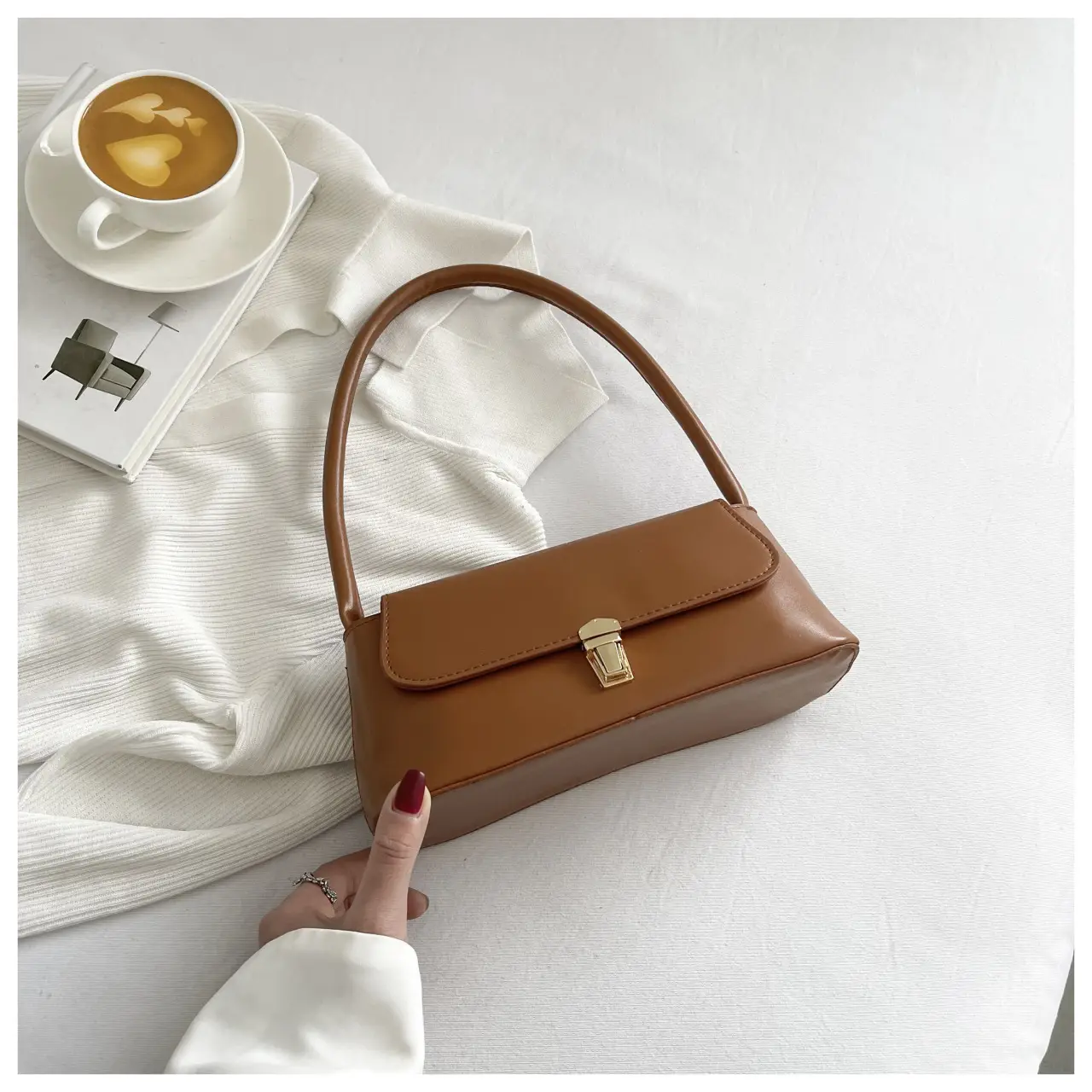 Brown Western Style Satchel Bag for Women — feature 18
