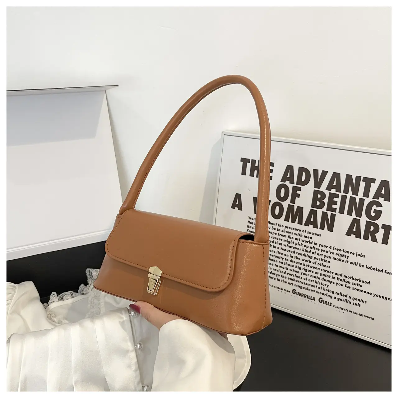 Brown Western Style Satchel Bag for Women — feature 20