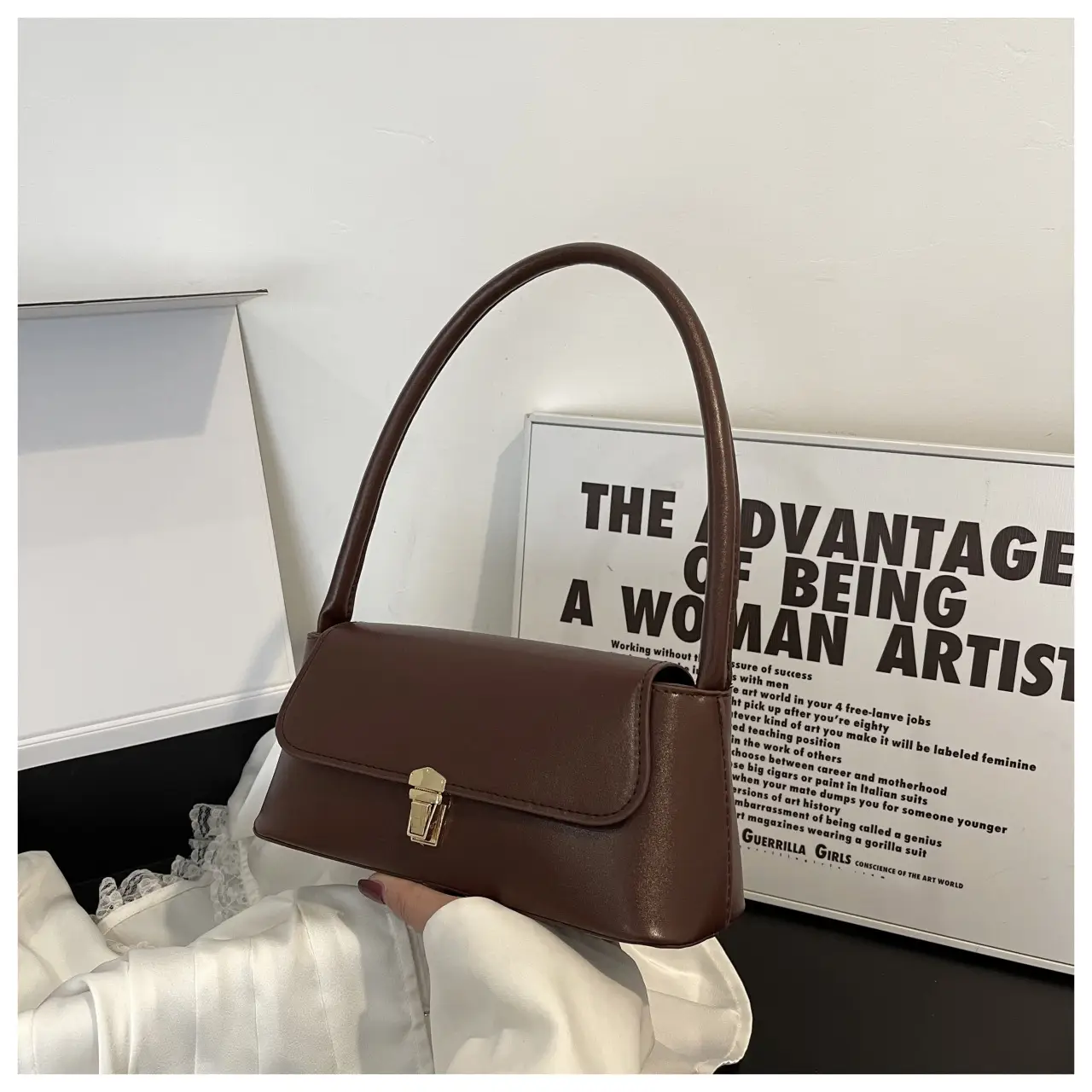 Brown Western Style Satchel Bag for Women — feature 22