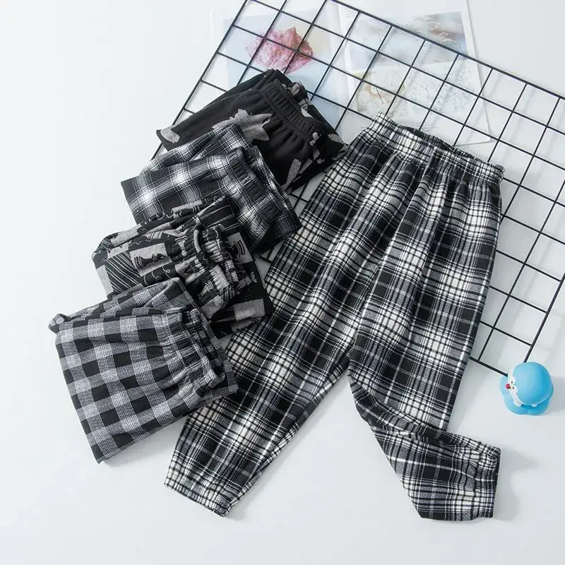 Winter Children's Casual Pants fleece-lined Boys' Sports Pants Small and Medium-sized Children's Outer Wear Sweatpants Girls' Thickened Warm Children's Pants