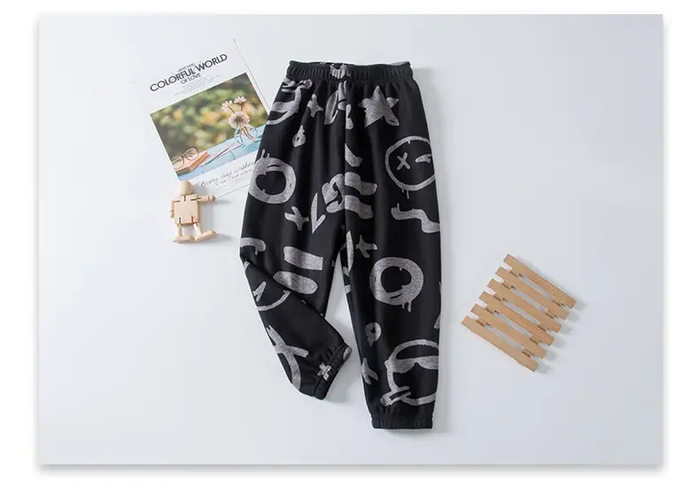 Winter Children's Casual Pants fleece-lined Boys' Sports Pants Small and Medium-sized Children's Outer Wear Sweatpants Girls' Thickened Warm Children's Pants — feature 10