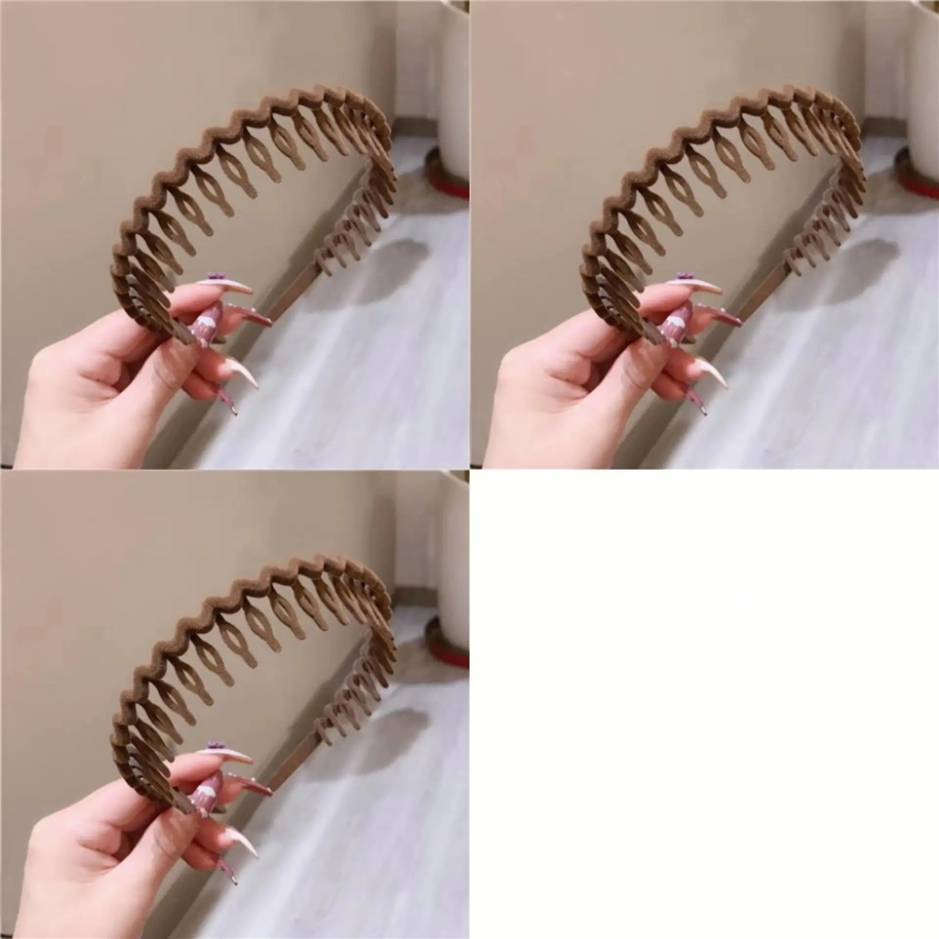New Flocking Hair Band Toothed Wave Design - Image 10